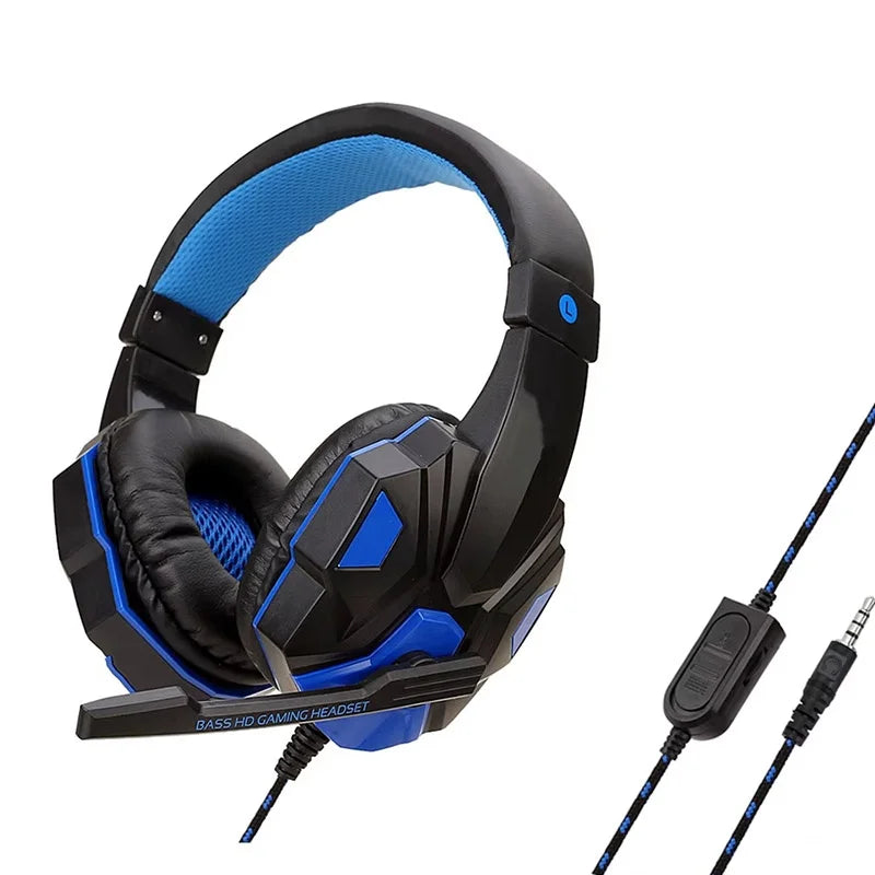 Wired Gaming Headsets With 120° Adjustable Noise Cancelling Microphone Bass Stereo Gamer Headphones For PS4/PS5/Xbox Laptops PC