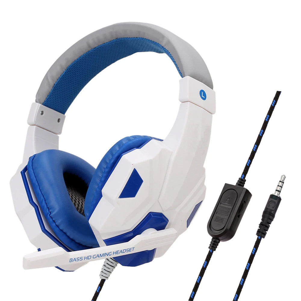 Wired Gaming Headsets With 120° Adjustable Noise Cancelling Microphone Bass Stereo Gamer Headphones For PS4/PS5/Xbox Laptops PC