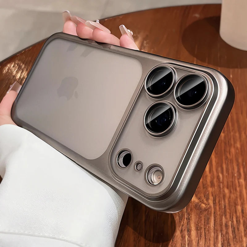 New Soft Matte Plating Case For iPhone 17 16 15 14 13 12 11 Pro Max With Lens Film Protection Translucent Silicone Cases Cover