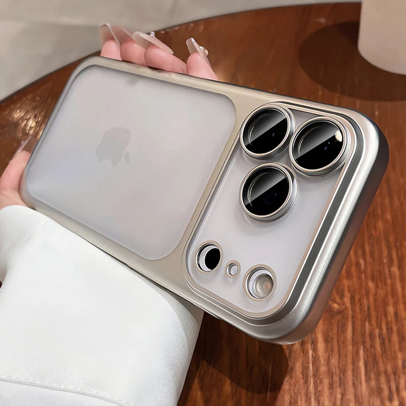 New Soft Matte Plating Case For iPhone 17 16 15 14 13 12 11 Pro Max With Lens Film Protection Translucent Silicone Cases Cover