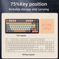 75% Mechanical Keyboard Wired with Media Knob, APAYADO Black Gaming Keyboard,Hot-Swap,ABS Cap Transparent Character Backlighting